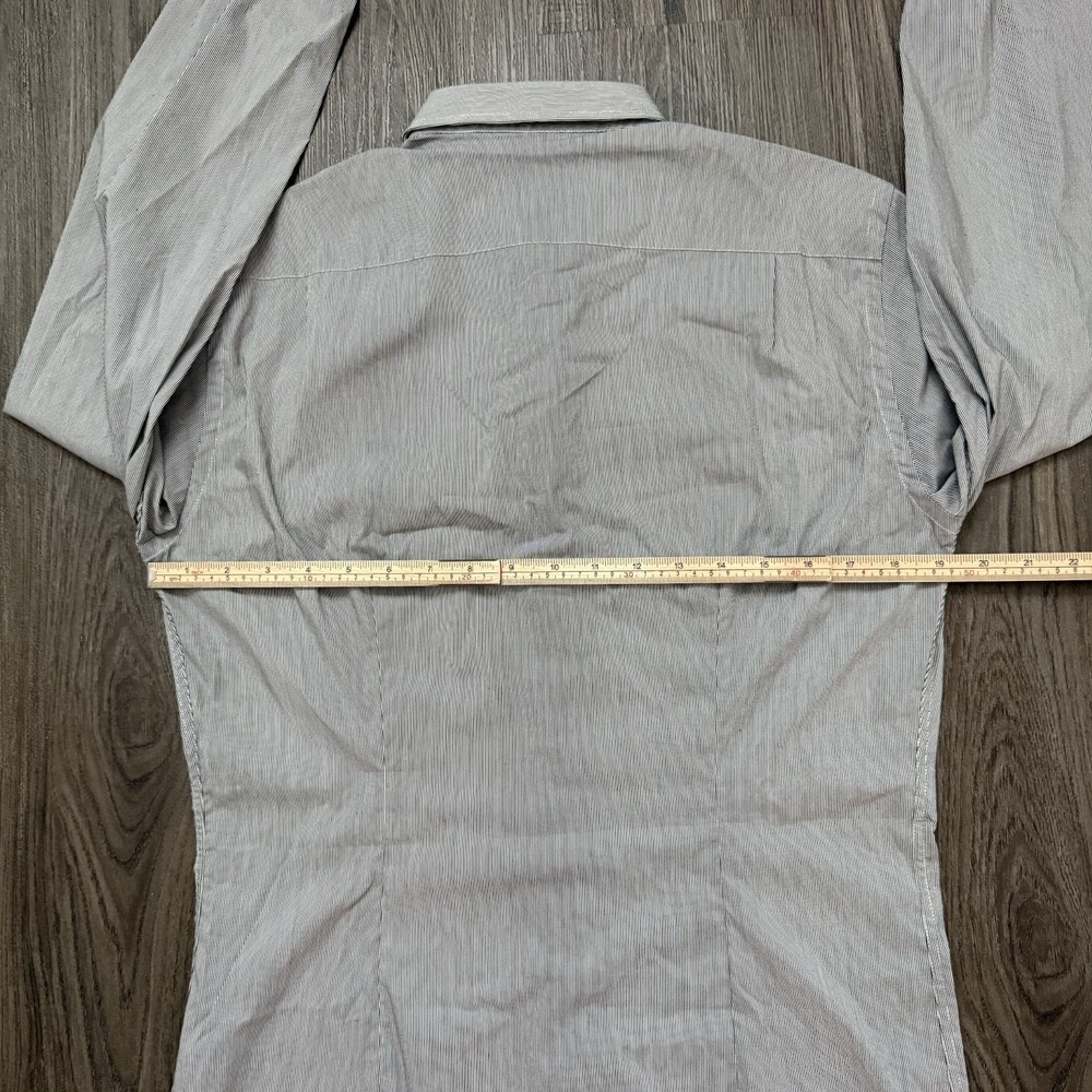 J Lindeberg Daniele 1000's Stripes Long Sleeve Slim Fit 38/15 Men's Dress Shirt - Picture 8 of 15